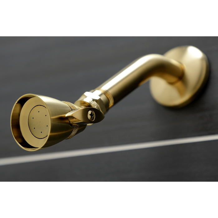Kingston Heirloom KB237AL - Victorian Triple-Handle Tub and Shower Faucet, Brushed Brass