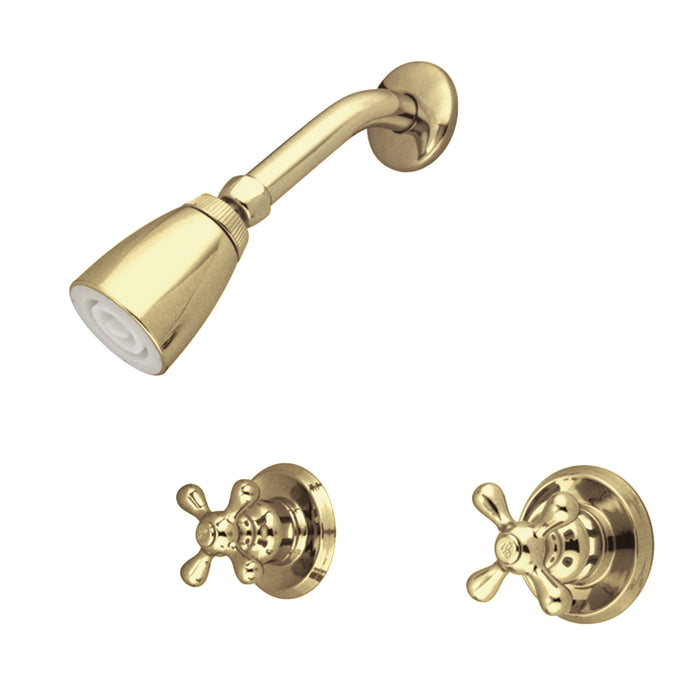 Victorian KB242AXSO Two-Handle 3-Hole Wall Mount Shower Faucet, Polished Brass