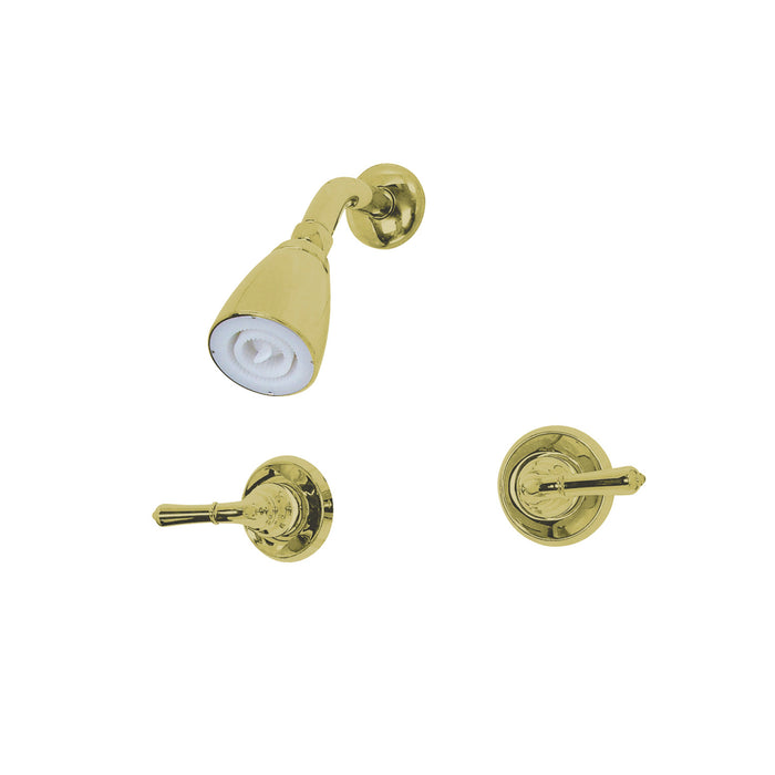 Magellan KB242SO Two-Handle 3-Hole Wall Mount Shower Faucet, Polished Brass