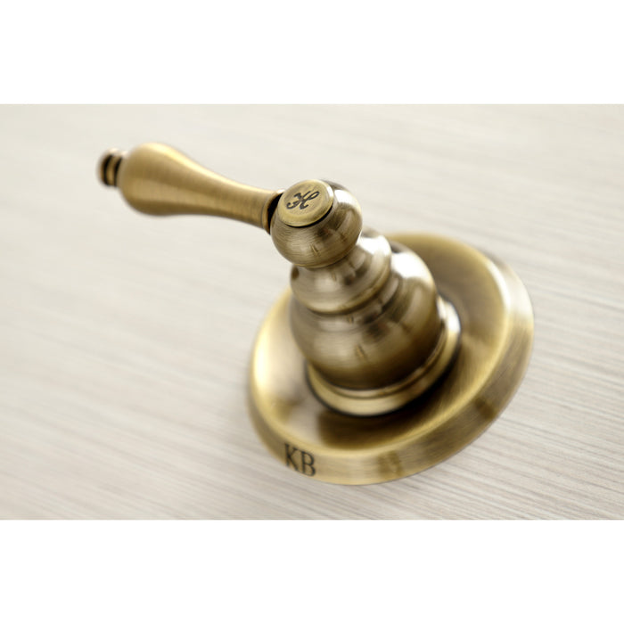 Victorian KB243ALAB Two-Handle 4-Hole Wall Mount Tub and Shower Faucet, Antique Brass