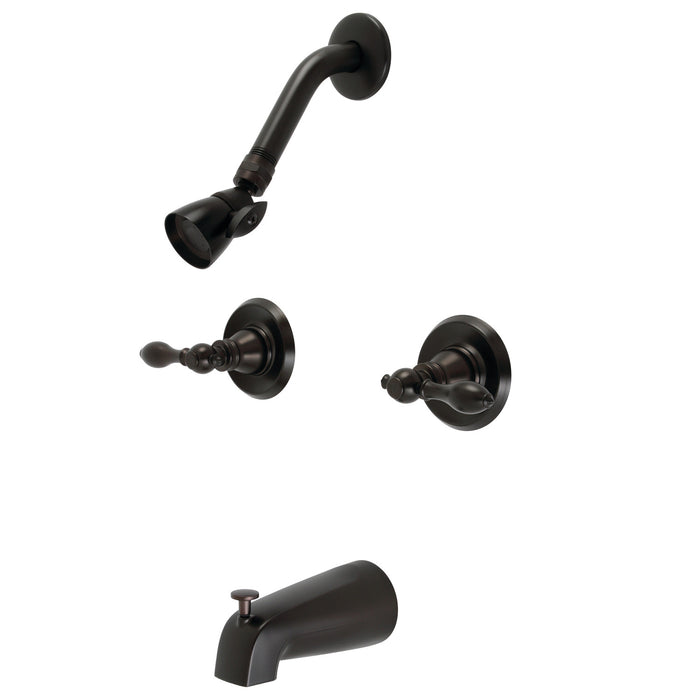Kingston Heirloom KB245ACL - American Classic Double-Handle Tub and Shower Faucet, Oil Rubbed Bronze