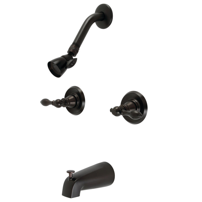 American Classic KB245ACL Two-Handle 4-Hole Wall Mount Tub and Shower Faucet, Oil Rubbed Bronze