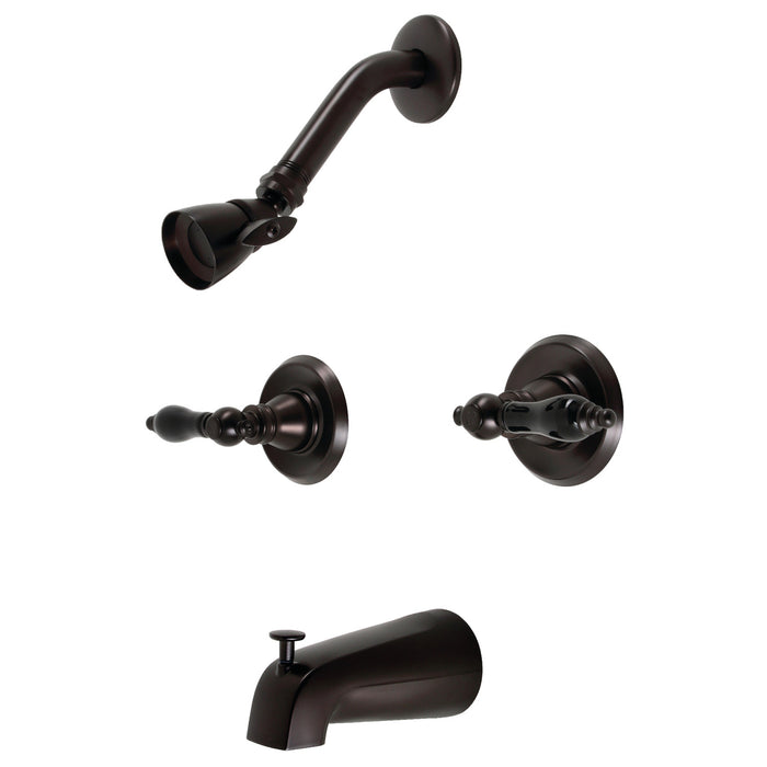 Duchess KB245AKL Two-Handle 4-Hole Wall Mount Tub and Shower Faucet, Oil Rubbed Bronze