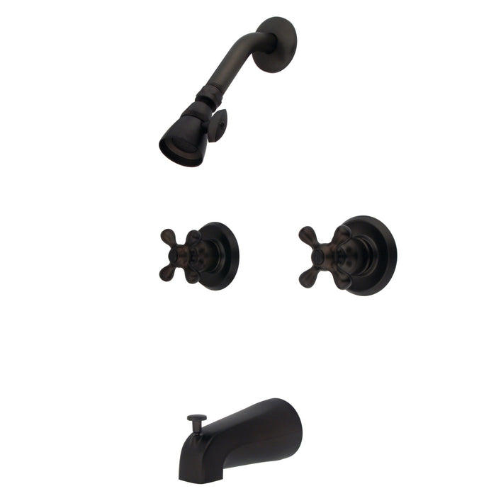 Victorian KB245AX Two-Handle 4-Hole Wall Mount Tub and Shower Faucet, Oil Rubbed Bronze