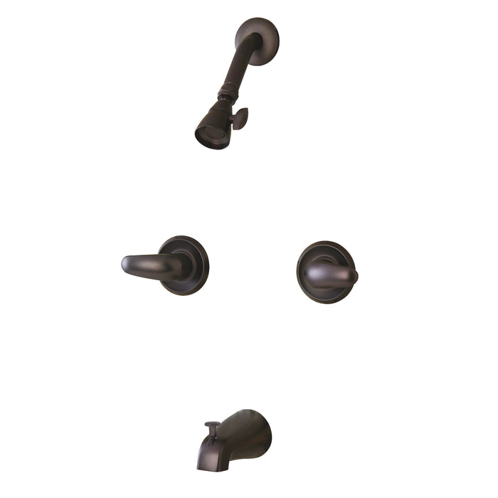 Legacy KB245LL Two-Handle 4-Hole Wall Mount Tub and Shower Faucet, Oil Rubbed Bronze