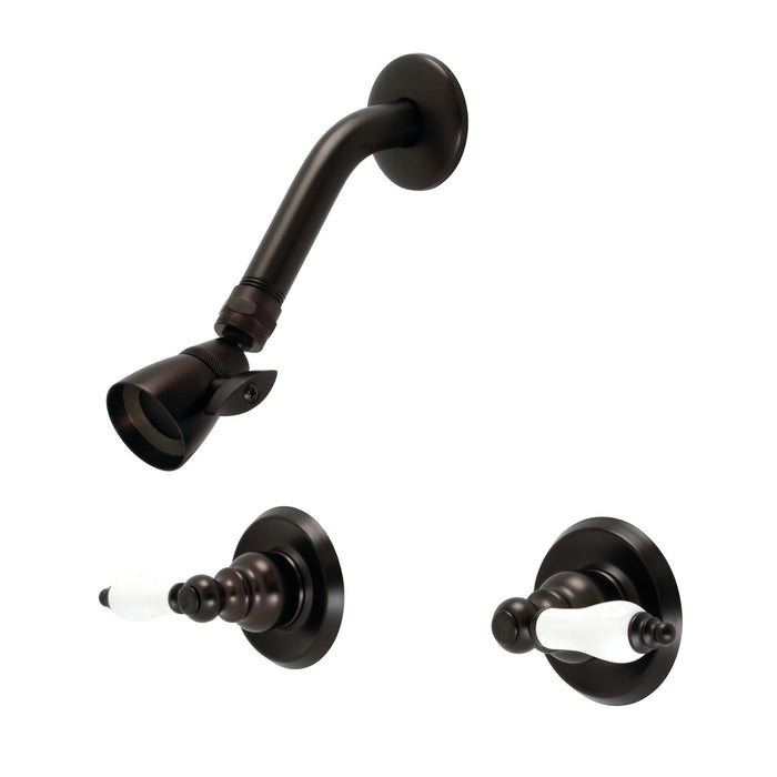 Victorian KB245PLSO Two-Handle 3-Hole Wall Mount Shower Faucet, Oil Rubbed Bronze