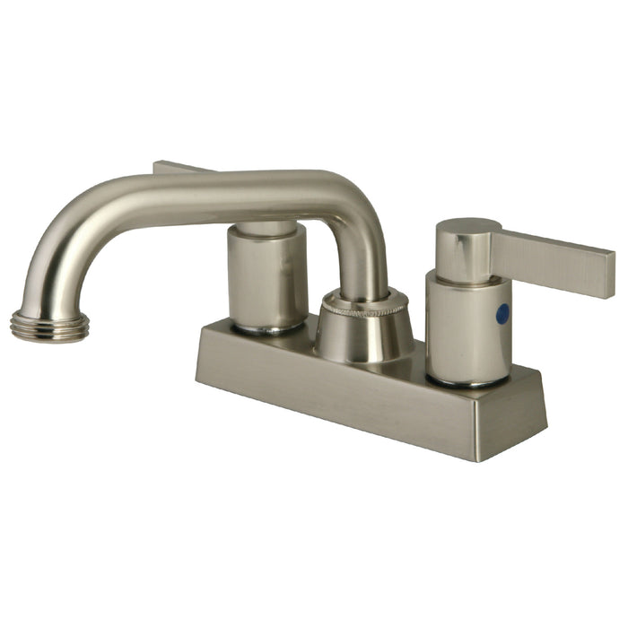 NuvoFusion KB2478NDL Two-Handle 2-Hole Deck Mount Laundry Faucet, Brushed Nickel