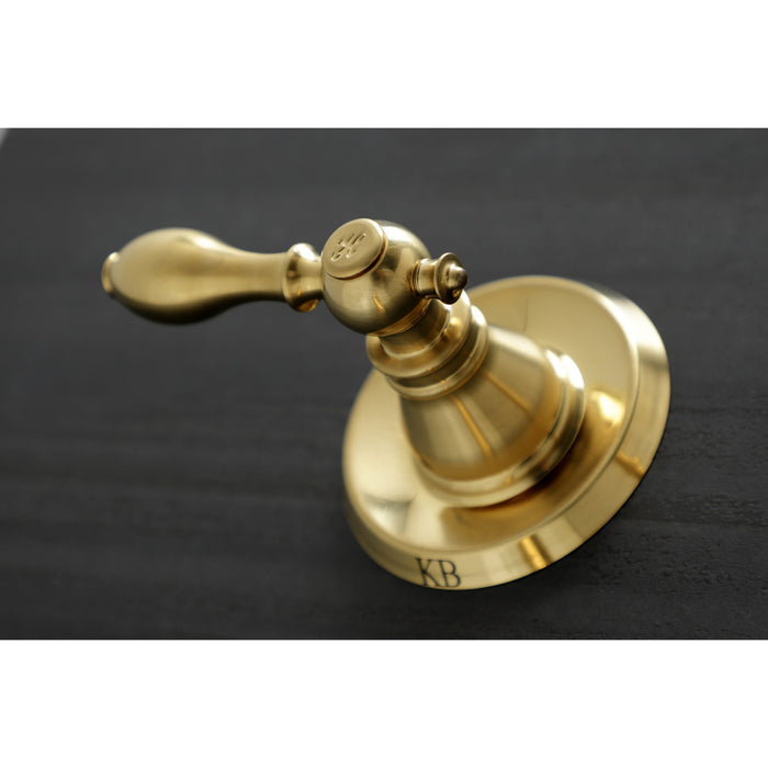 Kingston Heirloom KB247ACL - American Classic Double-Handle Tub and Shower Faucet, Brushed Brass