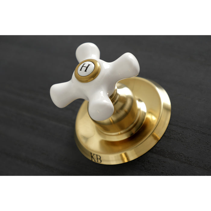 Kingston Heirloom KB247PX - Victorian Double-Handle Tub and Shower Faucet, Brushed Brass