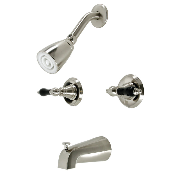 Kingston Heirloom KB248AKL - Duchess Double-Handle Tub and Shower Faucet, Brushed Nickel