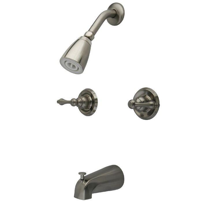 Kingston Heirloom KB248AL - Victorian Double-Handle Tub and Shower Faucet, Brushed Nickel