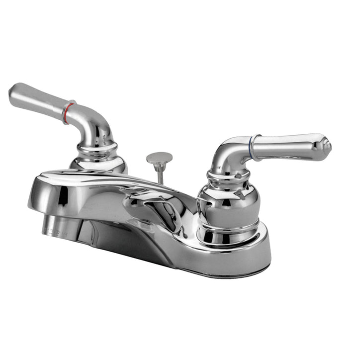 Magellan KB251B Two-Handle 3-Hole Deck Mount 4" Centerset Bathroom Faucet with Brass Pop-Up, Polished Chrome