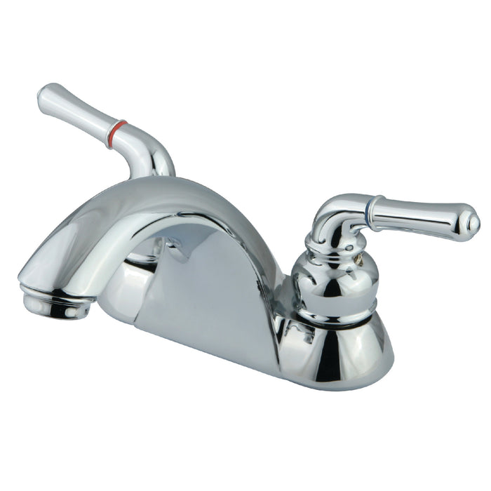 Naples KB2621LP Two-Handle 3-Hole Deck Mount 4" Centerset Bathroom Faucet, Polished Chrome