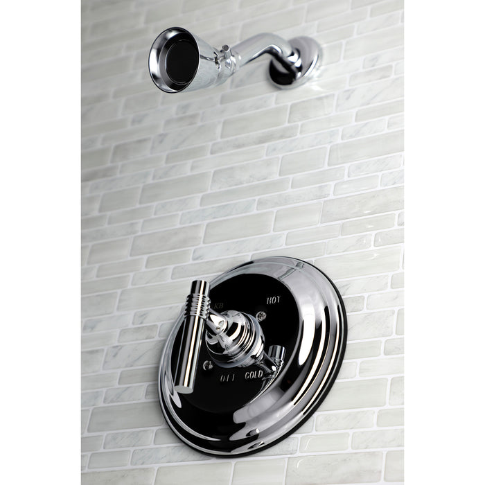 Kingston KB2631MLTSO Single-Handle Pressure Balanced Shower Faucet, Trim Only, Polished Chrome