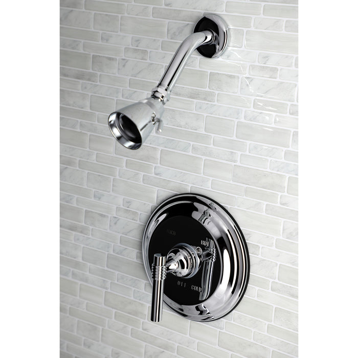 Kingston KB2631MLTSO Single-Handle Pressure Balanced Shower Faucet, Trim Only, Polished Chrome