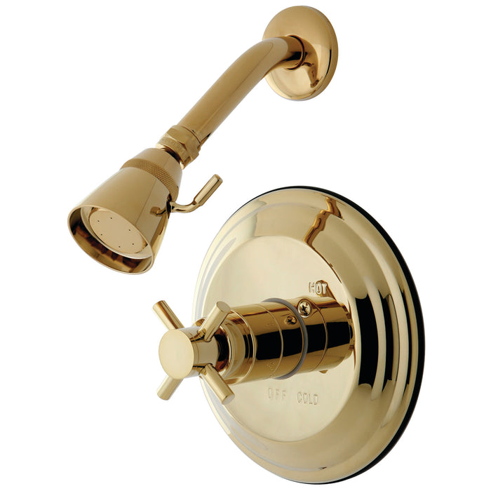 Concord KB2632DXSO Single-Handle 2-Hole Wall Mount Shower Faucet, Polished Brass