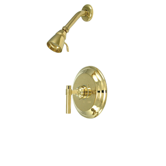 Milano KB2632MLSO Single-Handle 2-Hole Wall Mount Shower Faucet, Polished Brass