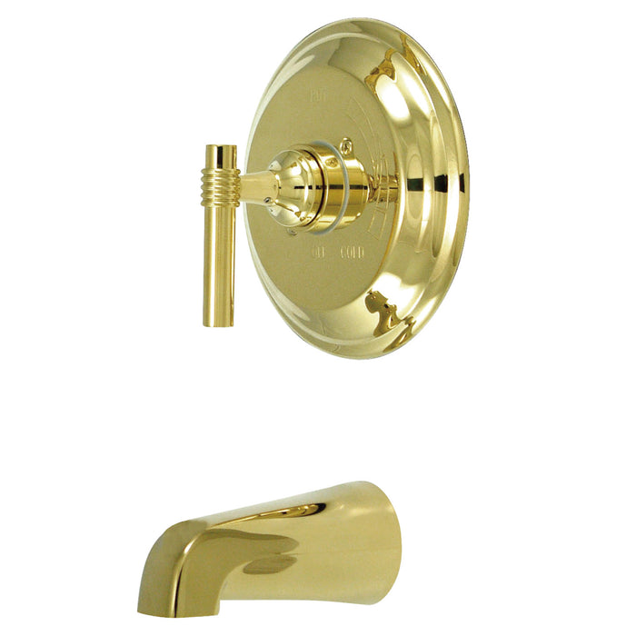 Milano KB2632MLTO Single-Handle 2-Hole Wall Mount Tub and Shower Faucet Tub Only, Polished Brass