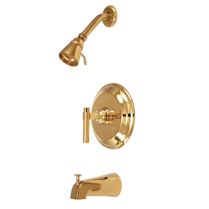 Milano KB2632MLT Single-Handle 3-Hole Wall Mount Tub and Shower Faucet Trim Only, Polished Brass