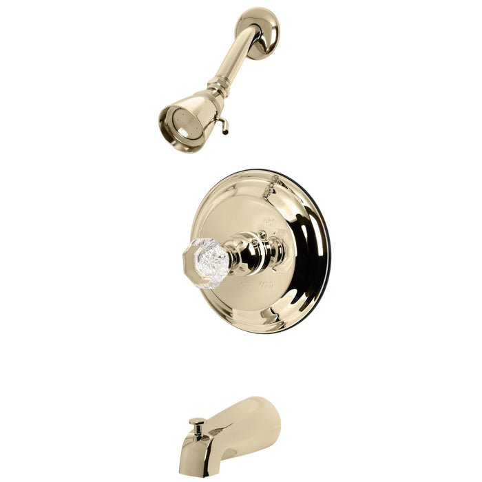 Celebrity KB2632WCL Single-Handle 3-Hole Wall Mount Tub and Shower Faucet, Polished Brass