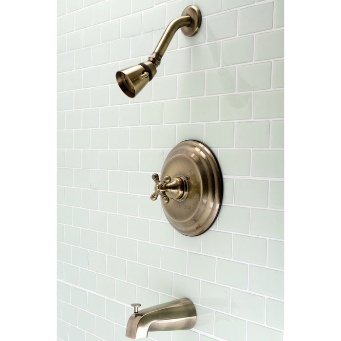 Metropolitan KB2633BX Single-Handle 3-Hole Wall Mount Tub and Shower Faucet, Antique Brass