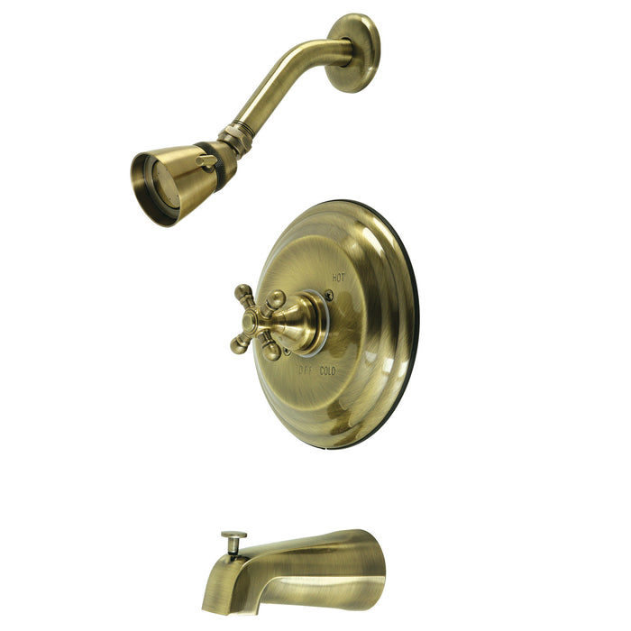 Metropolitan KB2633BX Single-Handle 3-Hole Wall Mount Tub and Shower Faucet, Antique Brass
