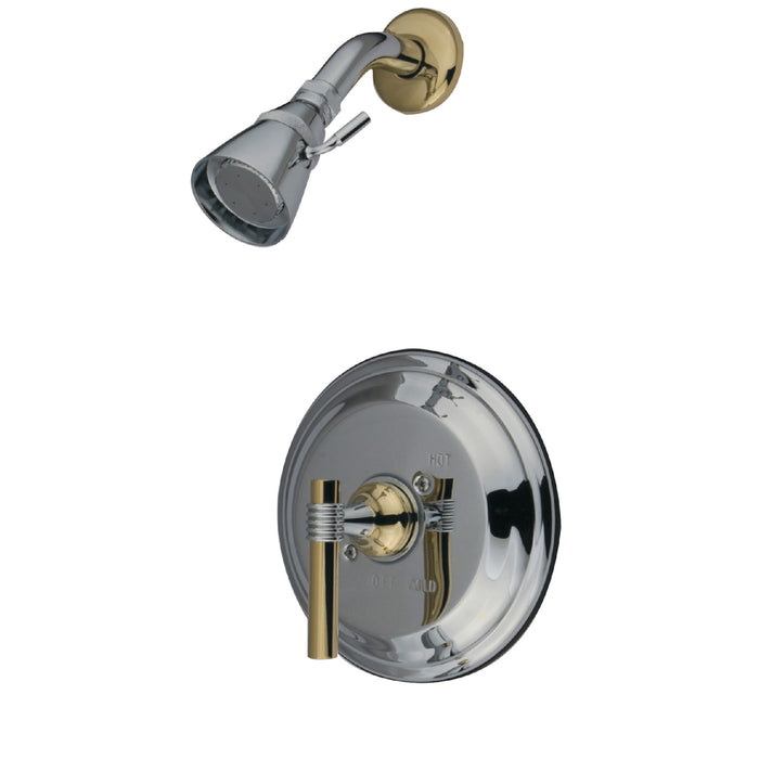 Milano KB2634MLSO Single-Handle 2-Hole Wall Mount Shower Faucet, Polished Chrome/Polished Brass