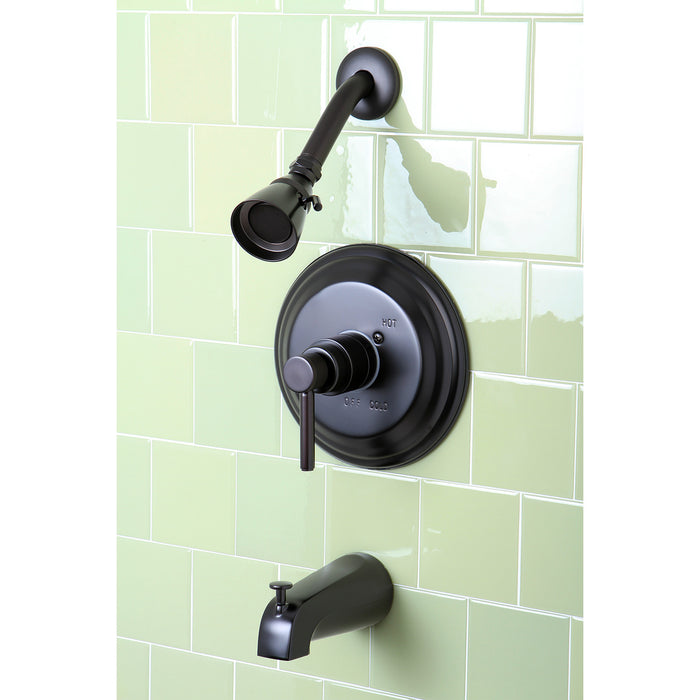 Concord KB2635DL Single-Handle 3-Hole Wall Mount Tub and Shower Faucet, Oil Rubbed Bronze