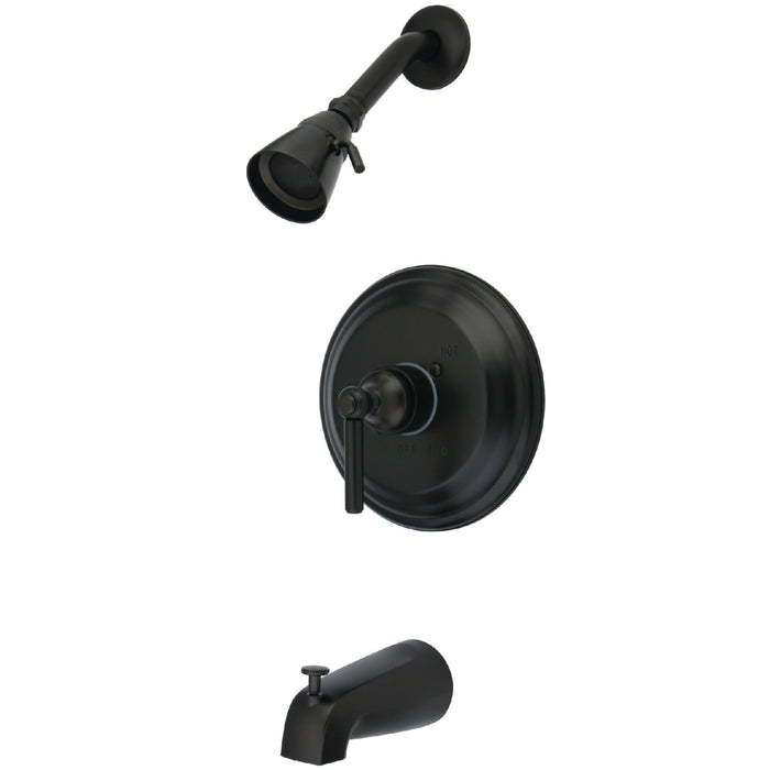 Kingston Tulare KB2635EL - Elinvar Single-Handle Pressure Balanced Tub and Shower Faucet, Oil Rubbed Bronze
