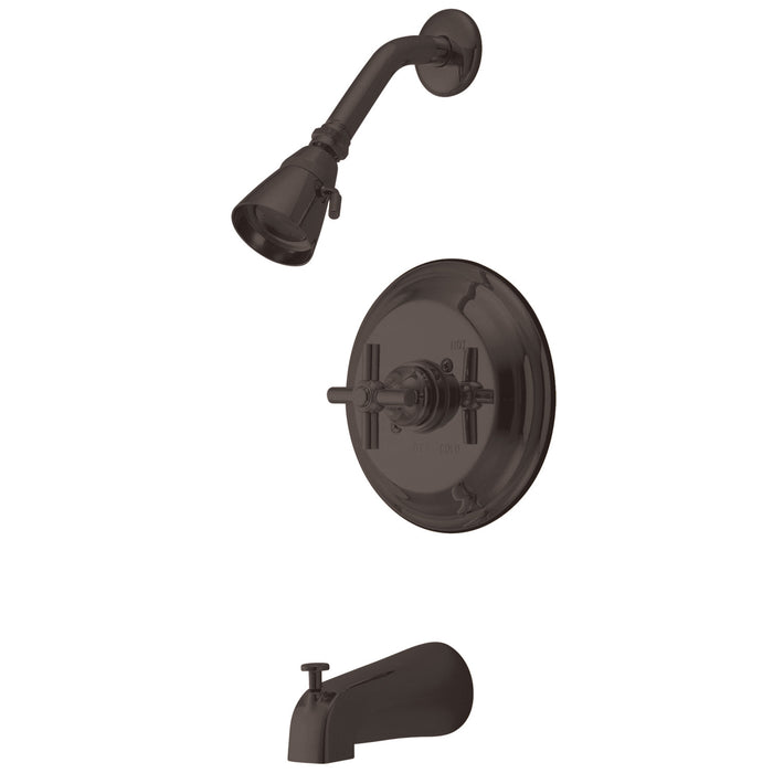 Elinvar KB2635EX Single-Handle 3-Hole Wall Mount Tub and Shower Faucet, Oil Rubbed Bronze