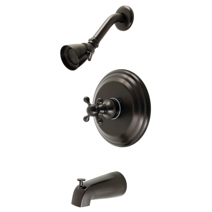 KB2635KX Single-Handle 3-Hole Wall Mount Tub and Shower Faucet, Oil Rubbed Bronze