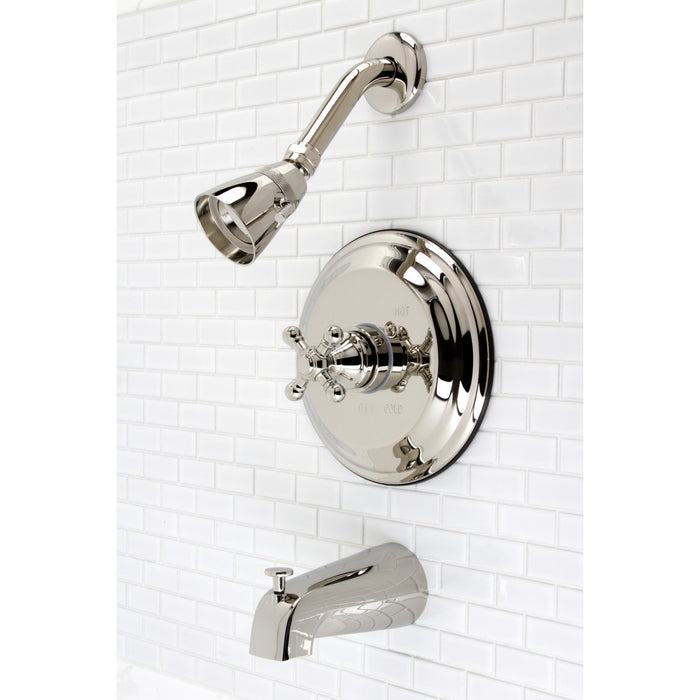 Metropolitan KB2636BX Single-Handle 3-Hole Wall Mount Tub and Shower Faucet, Polished Nickel