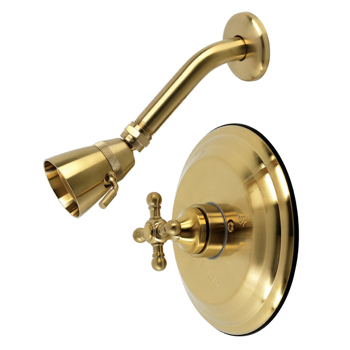 Metropolitan KB2637BXSO Single-Handle 2-Hole Wall Mount Shower Faucet, Brushed Brass