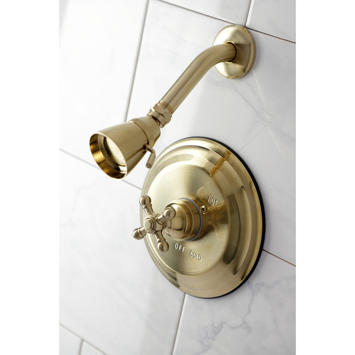 Metropolitan KB2637BXTSO Single-Handle 2-Hole Wall Mount Shower Faucet Trim Only, Brushed Brass