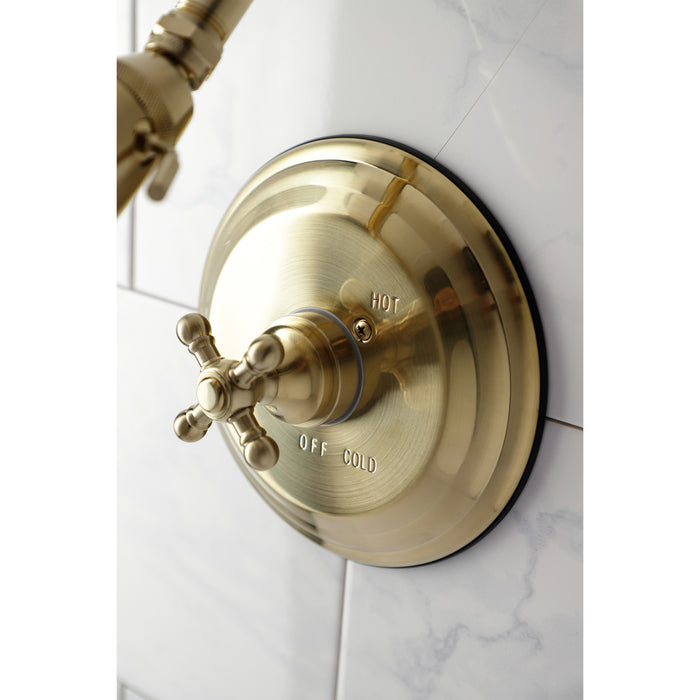 Kingston Heirloom KB2637BXTSO - Metropolitan Single-Handle Pressure Balanced Shower Faucet, Trim Only, Brushed Brass