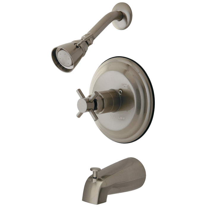 Kingston KB2638DXT Single-Handle Pressure Balanced Tub and Shower Faucet, Trim Only, Brushed Nickel