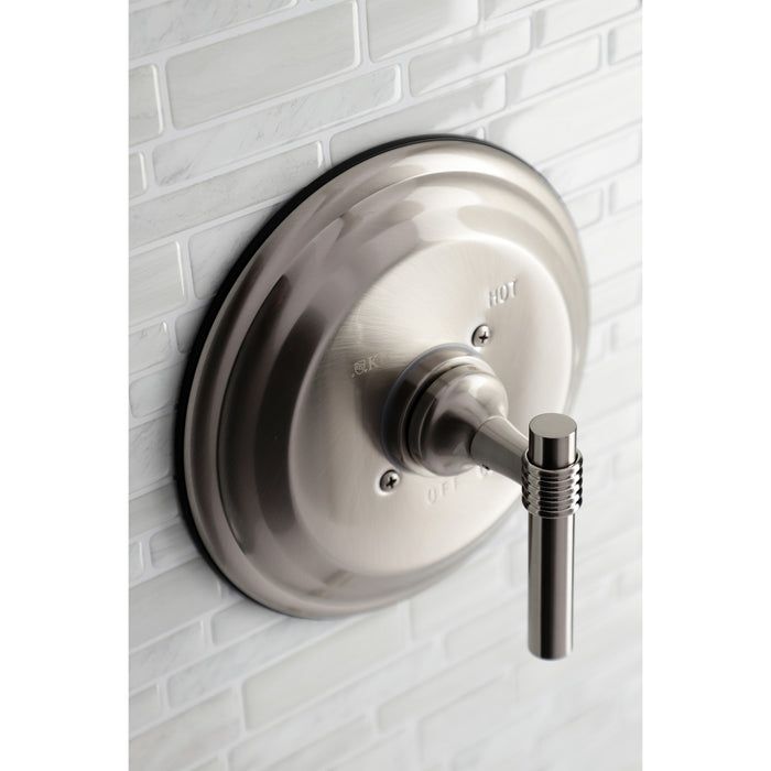 Kingston KB2638MLLST Single-Handle Pressure Balanced Tub and Shower Faucet, Valve and Trim Only, Brushed Nickel