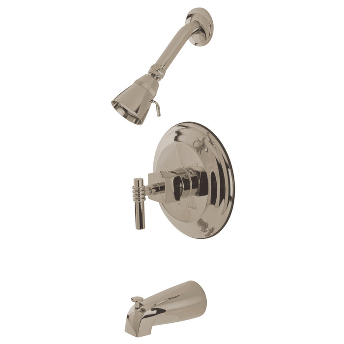 Milano KB2638QL Single-Handle 3-Hole Wall Mount Tub and Shower Faucet, Brushed Nickel