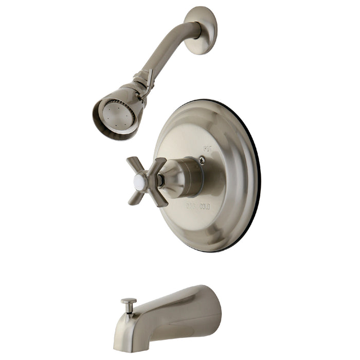 Millennium KB2638ZX Single-Handle 3-Hole Wall Mount Tub and Shower Faucet, Brushed Nickel