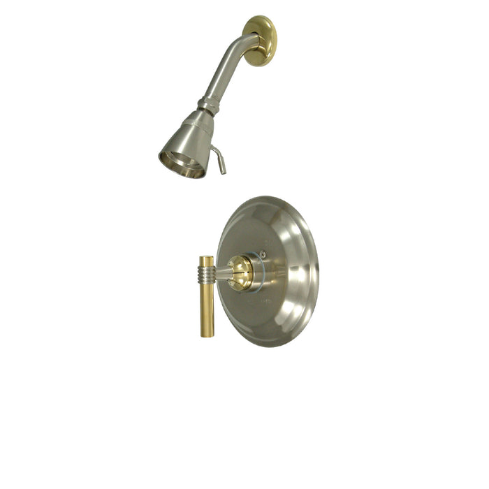 Milano KB2639MLSO Single-Handle 2-Hole Wall Mount Shower Faucet, Brushed Nickel/Polished Brass