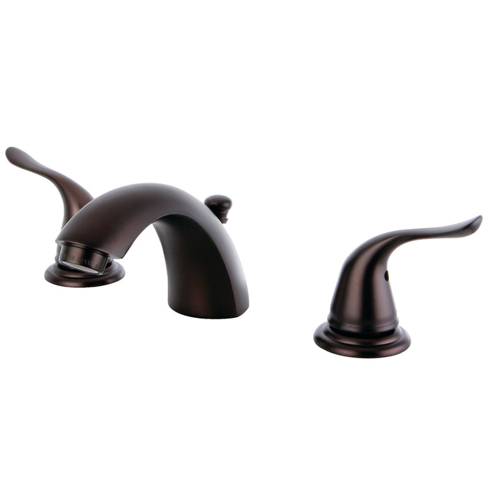 Yosemite KB2955YL Two-Handle 3-Hole Deck Mount Mini-Widespread Bathroom Faucet with Plastic Pop-Up, Oil Rubbed Bronze
