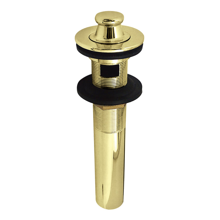 Fauceture KB3002 Brass Lift and Turn Bathroom Sink Drain with Overflow, 17 Gauge, Polished Brass