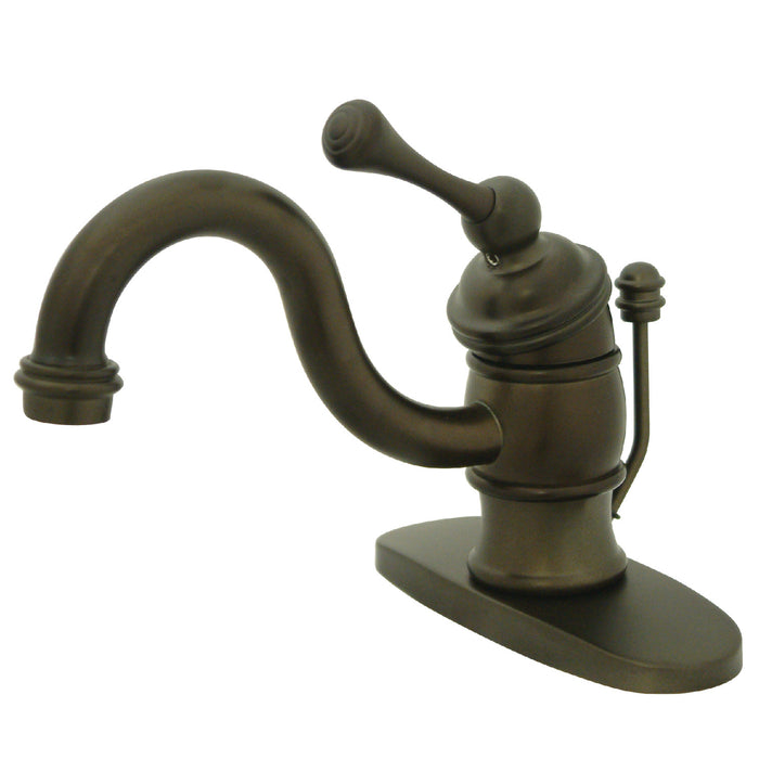 Victorian KB3405BL Single-Handle 1-Hole Deck Mount Bathroom Faucet with Plastic Pop-Up, Oil Rubbed Bronze