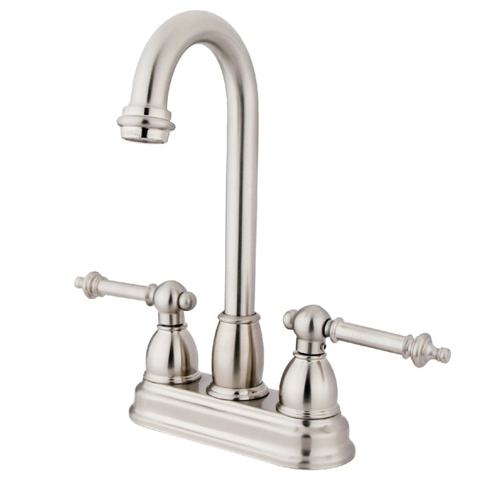 Tremont KB3498TL Two-Handle 2-Hole Deck Mount Bar Faucet, Brushed Nickel