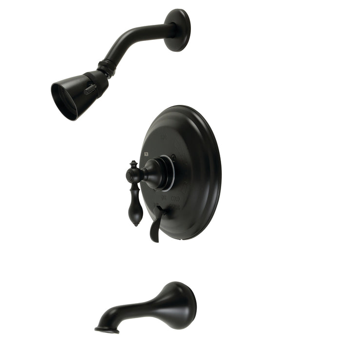 American Classic KB36300ACL Single-Handle 3-Hole Wall Mount Tub and Shower Faucet with Diverter, Matte Black