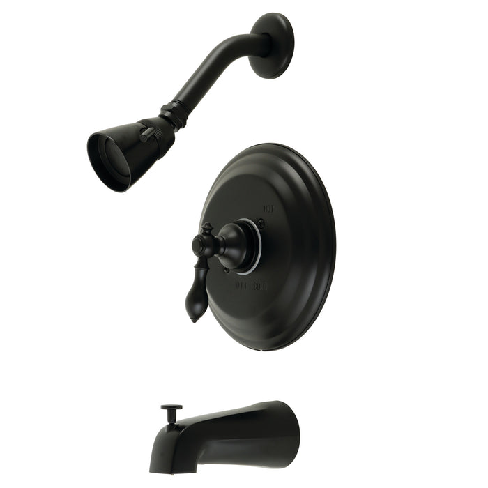 American Classic KB3630ACL Single-Handle 3-Hole Wall Mount Tub and Shower Faucet, Matte Black