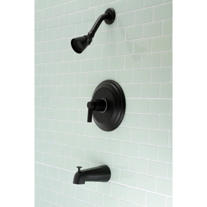 NuvoFusion KB3630NDL Wall Mount Tub and Shower Faucet, Matte Black