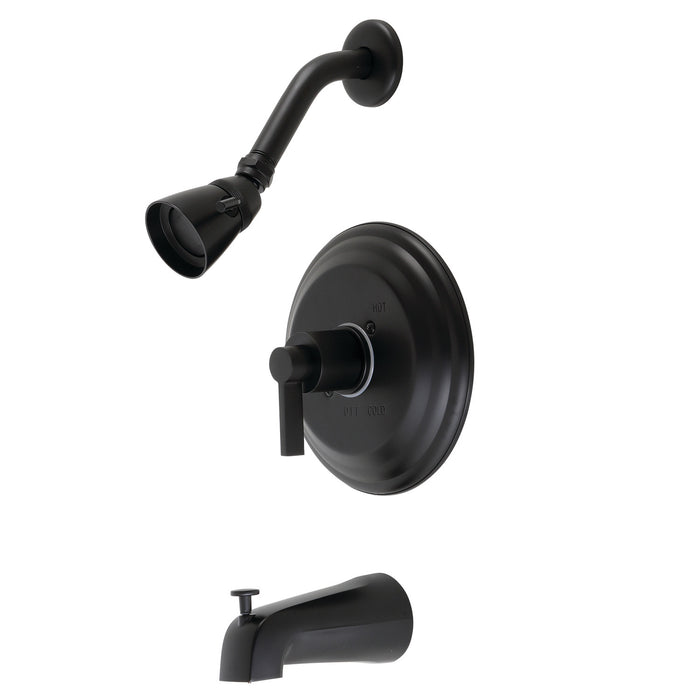 NuvoFusion KB3630NDL Wall Mount Tub and Shower Faucet, Matte Black