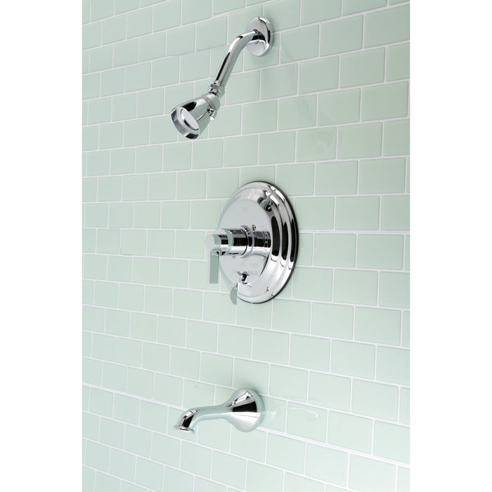 Kingston Tulare KB36310NDL - NuvoFusion Single-Handle Pressure Balanced Tub and Shower Faucet, Polished Chrome