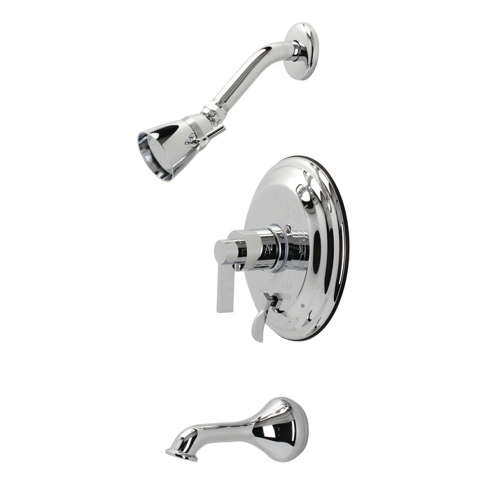 NuvoFusion KB36310NDL Wall Mount Tub and Shower Faucet, Polished Chrome